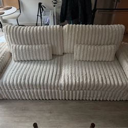 White 3-Seater Modern Sofa