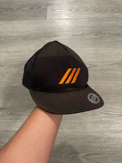 Vintage Men’s Black/Brown/Orange Striped Trucker Hat