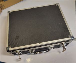 Small Black Aluminum Hard Case with Handle