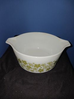 PYREX 474-b 1 1/2 Quart Spring Blossom Crazy Daisy Casserole Dish Vintage USA