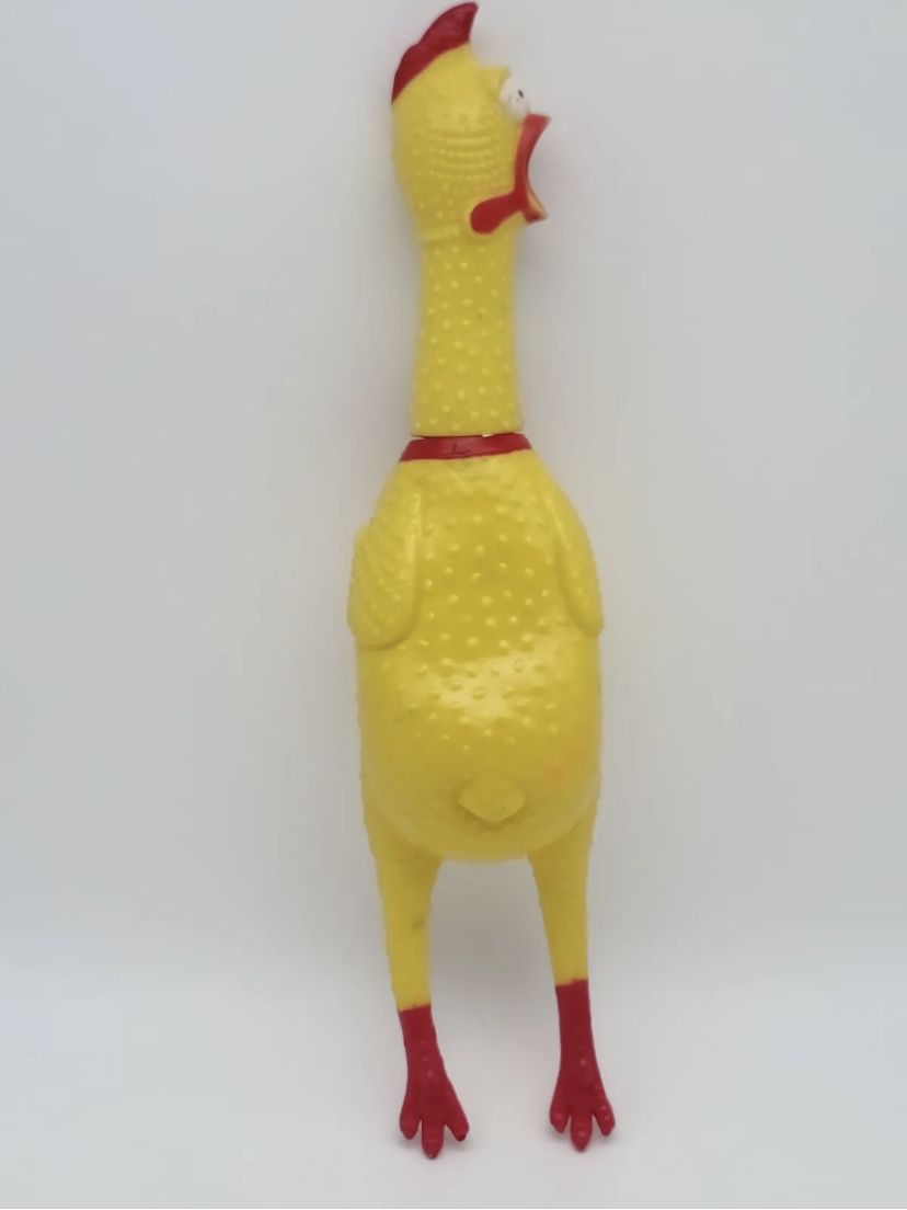 Fun Pet Dog Shrilling Rubber Chicken Chew Sound Squeeze Screaming Toy 12" Inches
