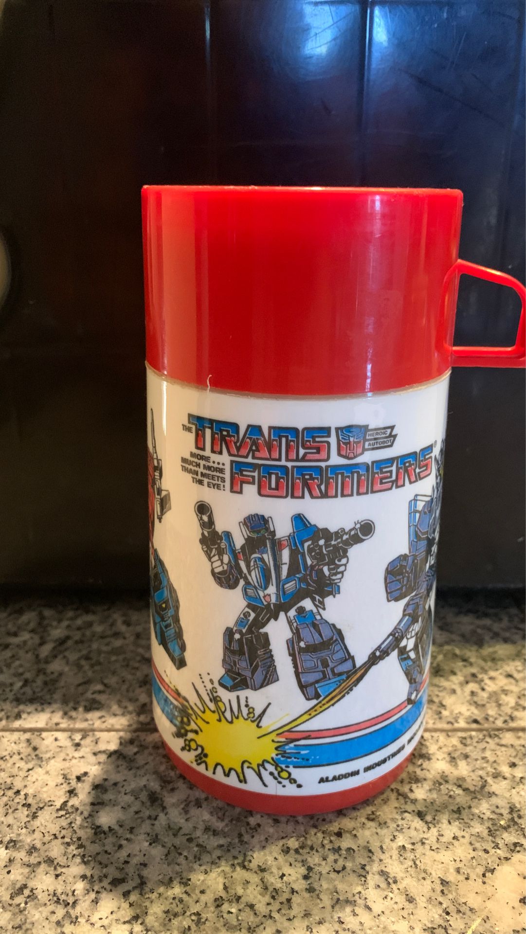 1987 Transformers lunch box thermos