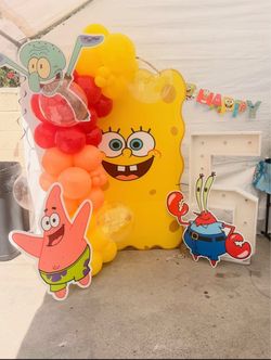 SpongeBob backdrop and props
