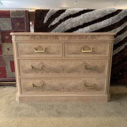 Heritage Bleaches Burled Wood 6 Drawer Dresser