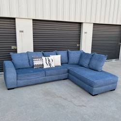 Blue Albany Industries Sectional Couch. Delivery Available!