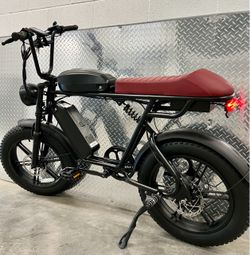 NEW 750W Dual Battery Long Seat S1 Scrambler Bench Seat, 35-39mph, Speed Lock Out, 30-75 miles range