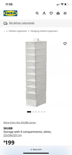 3 hanging shoe organizers (IKEA SKUBB)