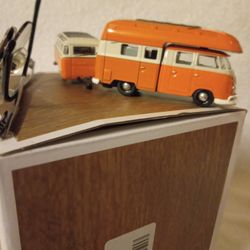 Volkswagen Bus Collectible Volkswagen Camper With Overhead And Matching Trailer