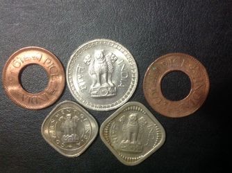 India 1943 to 1962 Coins lot of 5