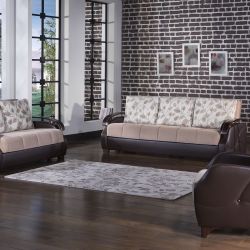 NEW 3 PCS SOFA BED , LOVESEAT AND CHAIR WITH STORAGE VISON