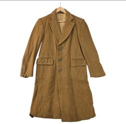 Rare Van Gils Mens Cashmere Coat Vintage Camel Tan 3 Button Overcoat Sz 36-38