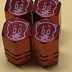 Porky pig tire valve stem caps