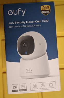 Eufy 2K Indoor Security Cam 360° PTZ (Pan Tilt Zoom) Human/Motion Ai Detection & Tracking