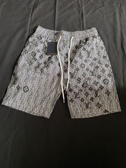 Monogram Print Casual Shorts - Black/White⁠