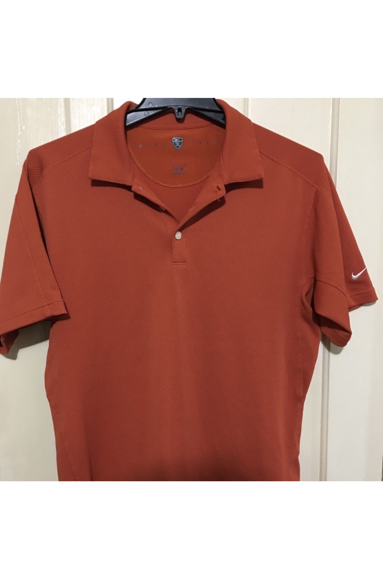 Nike Golf Short Sleeve Sphere Dry men’s polo shirt size medium Burnt Orange colo