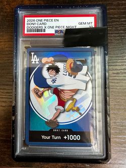 PSA 10 One Piece Dodgers x One Piece Night DON!! Card