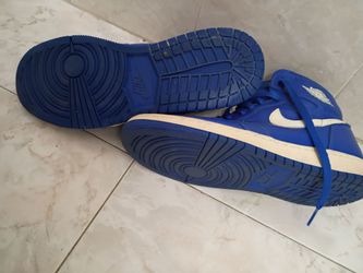 Jordan High-Top Sneakers blue and white