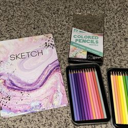 Sketch book & colored pencils 