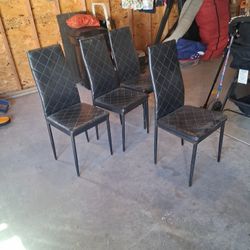 4 Leather Chair  Good  Condition 10 Dollars 4 All 