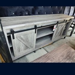 Super Deal 
Tv Stand Farm House 
Slidding Doors 
Grey Rustic 
$319 + Tax 
FREE LOCAL DELIVERY & SET UP