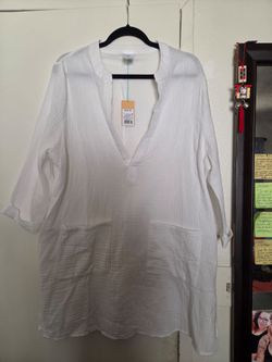 Konasol white tunic blouse