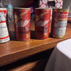 Vintage beer cans