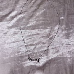 Silver “David” Name Necklace