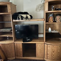 * Negotiable Price** Entertainment Stand With A 7ft Shelf 
