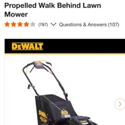 Lawn Mover Dewalt Gas 163cc Self Propelled