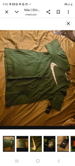 Shipping Available Brand-New With Tag Men's Nike Swoosh Logo Short-Sleeve T-Shirt Size L Green Won't Take Lower Offers