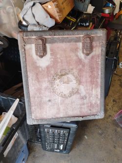 Antique leather trunk Mine Safety Appliances Co. Trunk