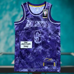 NIKE NBA LEBRON JAMES LOS ANGELES LA LAKERS 2022-23 DRI FIT SELECT SERIES SWINGMAN STITCHED BASKETBALL JERSEY MENS SIZE MEDIUM PURPLE NEW