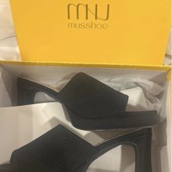 MUSSHOE HIGH PLATFORM SANDAL KNIT