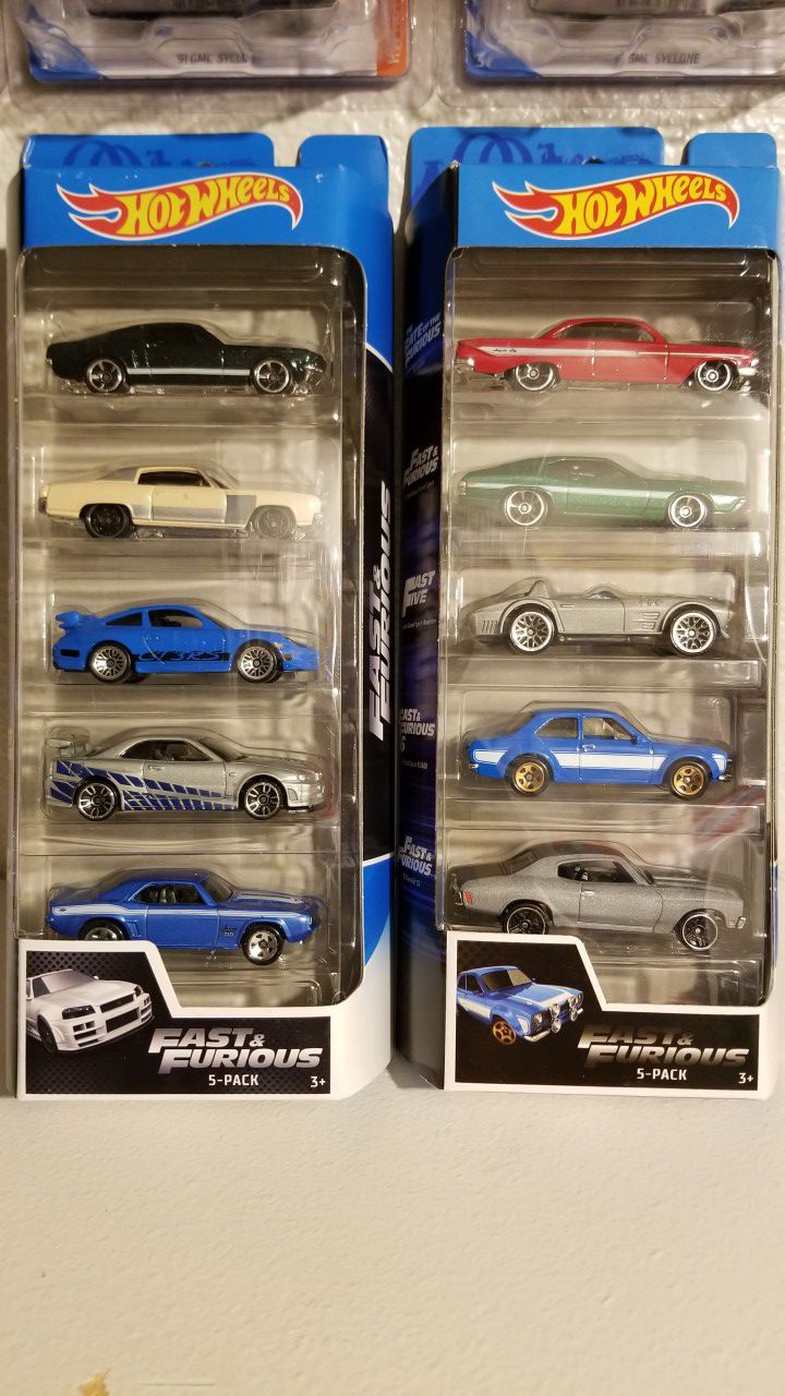 Hot Wheels Fast and Furious 5 Packs