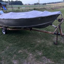 16’ Deep V Aluminum Boat With Trailer