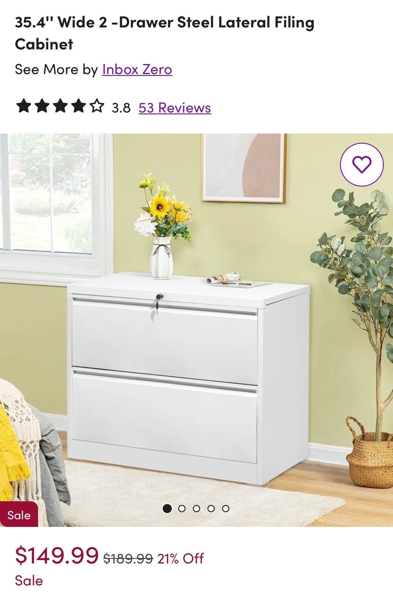 White Filing Cabinet 