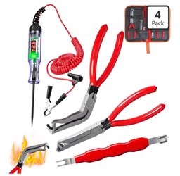 Electrical Disconnect Pliers Set – Automotive Electrical Tools & Connector Removal Tool Kit with Hose Clamp Pliers, Wire Terminal Separator, and Car P