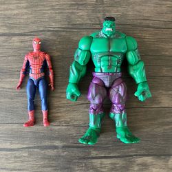 Hasbro Marvel Legends Spider-Man Hulk Figure Toy Lot
