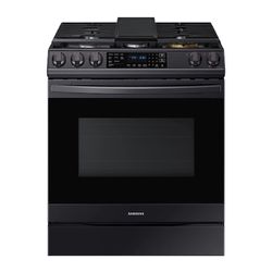 Samsung 6.0 cu ft Gas Range with air fryer, Black Stainless