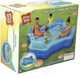 Inflatable Pool 4 Cushioned  Seats For Family And Kids