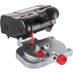 Mini Miter Cut-off Chop Saw, 110V Two 2-5/16" Blade of Steel and Resin with 1/2inch Cutting Depth, 0-45° Benchtop Miter Saw for Copper, Aluminum, 346^