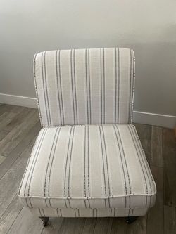 Armless Accent Slipper Chair with Casters