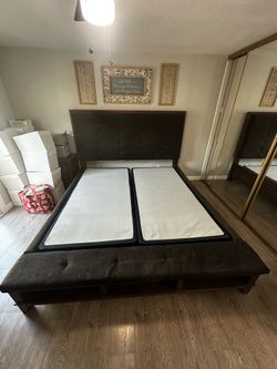 King Bed Frame and Mattress Spring Box Base