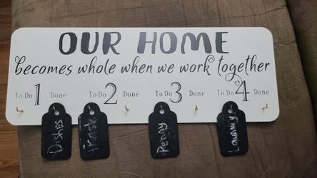 Our Home Chore Wall Art