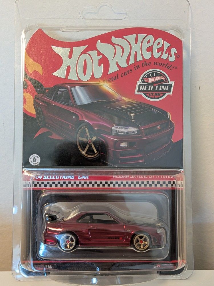 Hot Wheels RLC Red Line Club Nissan Skyline GT-R (BNR34) NISMO Red