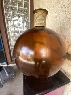 glass ball vase diamater 12 inches & 17 inches tall