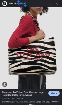 Marc Jacob’s the tote bag zebra print