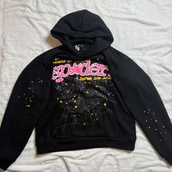 SP5DER P*NK HOODIE V2 BLACK M & S size available 