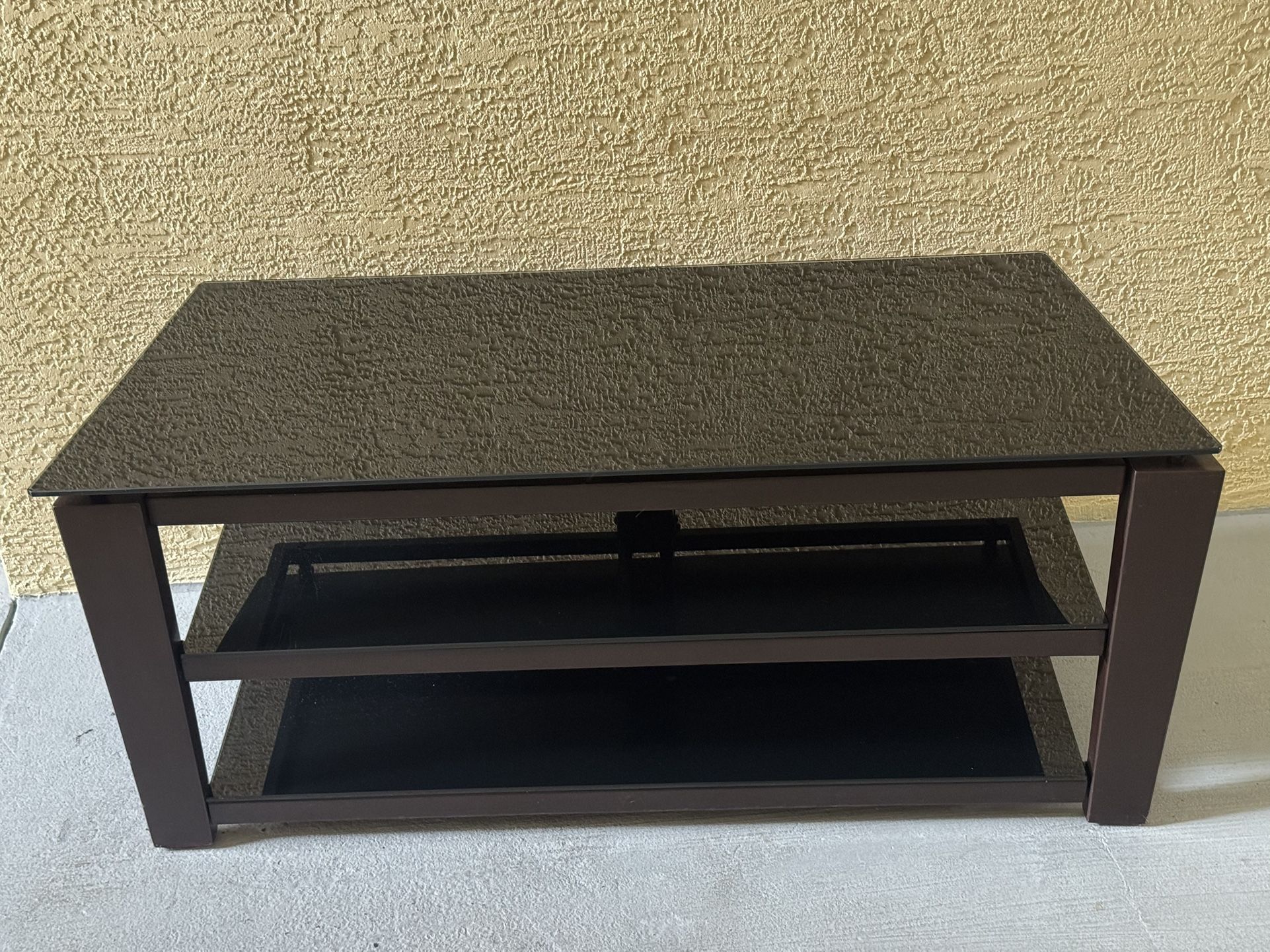 Glass and Metal TV Stand – Excellent Condition – $80