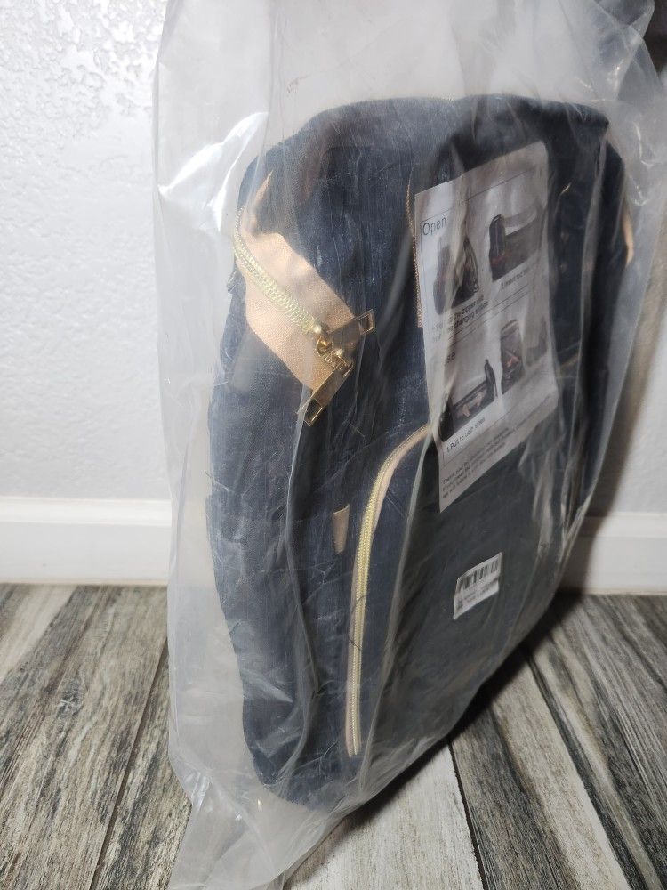 Diaper Bag Backpack - Diaper Bag with Changing Station, Waterproof Baby Bag Self-Folding Crib, Blackout Cloth, Travel Mat, Large Capacity Travel Baby